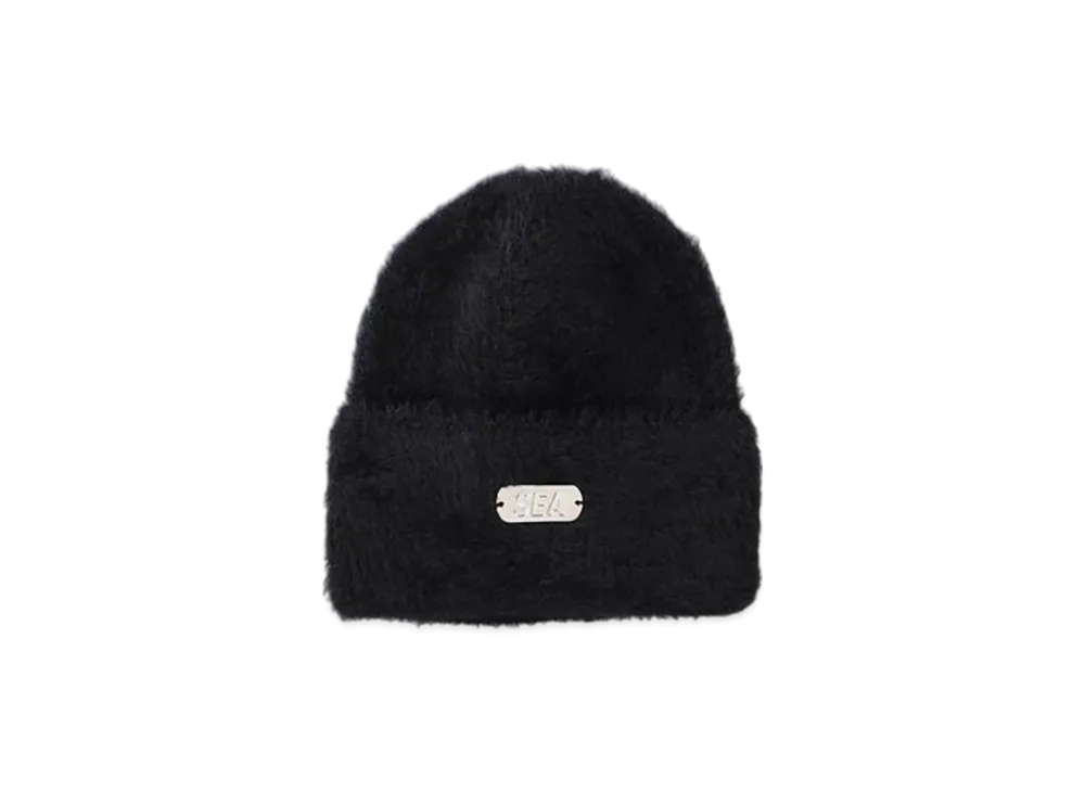 WIND AND SEA Shaggy Knit Cap "Black"