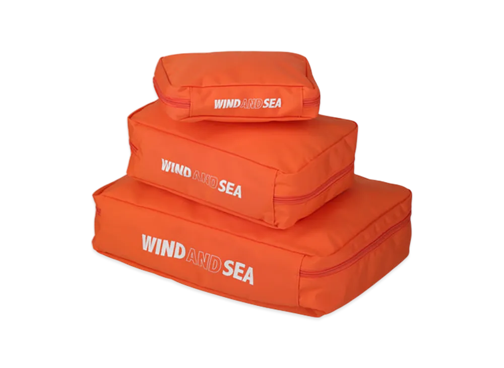 WIND AND SEA 3P Travel Pouch "Orange"