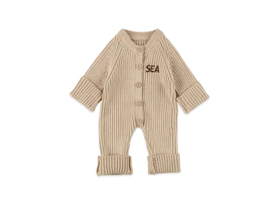 WIND AND SEA Knit Rompers "Beige"