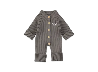 WIND AND SEA Knit Rompers "Gray"