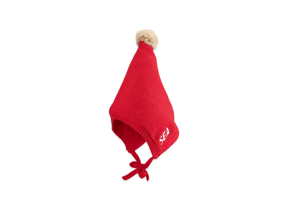 WIND AND SEA Knit Form Bonnet "Red"