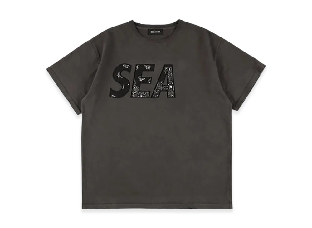 WIND AND SEA Bandana Patchworked Sea S/S Tee "Charcoal"