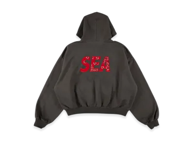 WIND AND SEA Bandana Patchworked Sea Zip Up Sweatshirt "Charcoal"