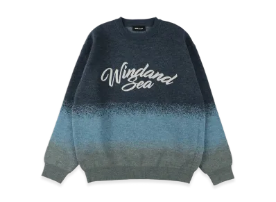 WIND AND SEA Jacquard Gradation Knit Sweater "Blue"