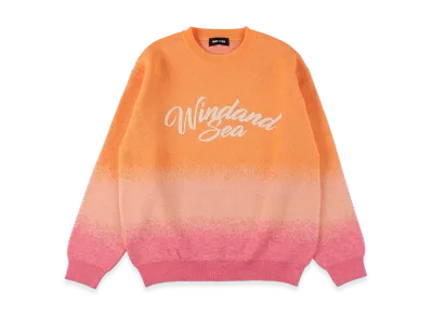 WIND AND SEA Jacquard Gradation Knit Sweater "Orange"
