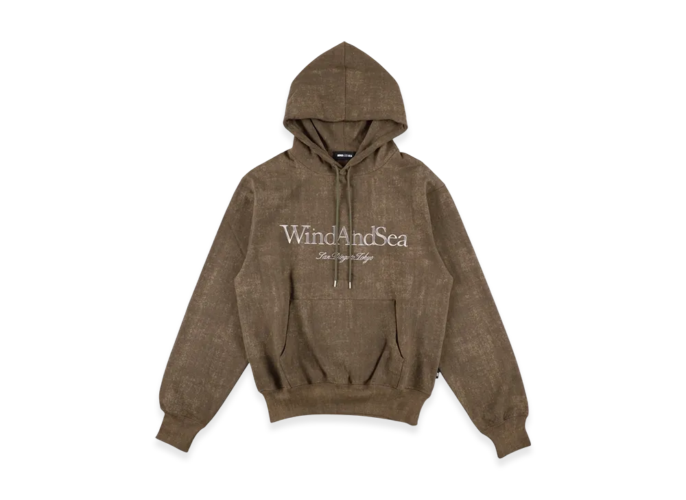 WIND AND SEA Draw Cord Hooded Sweatshirt "Brown"