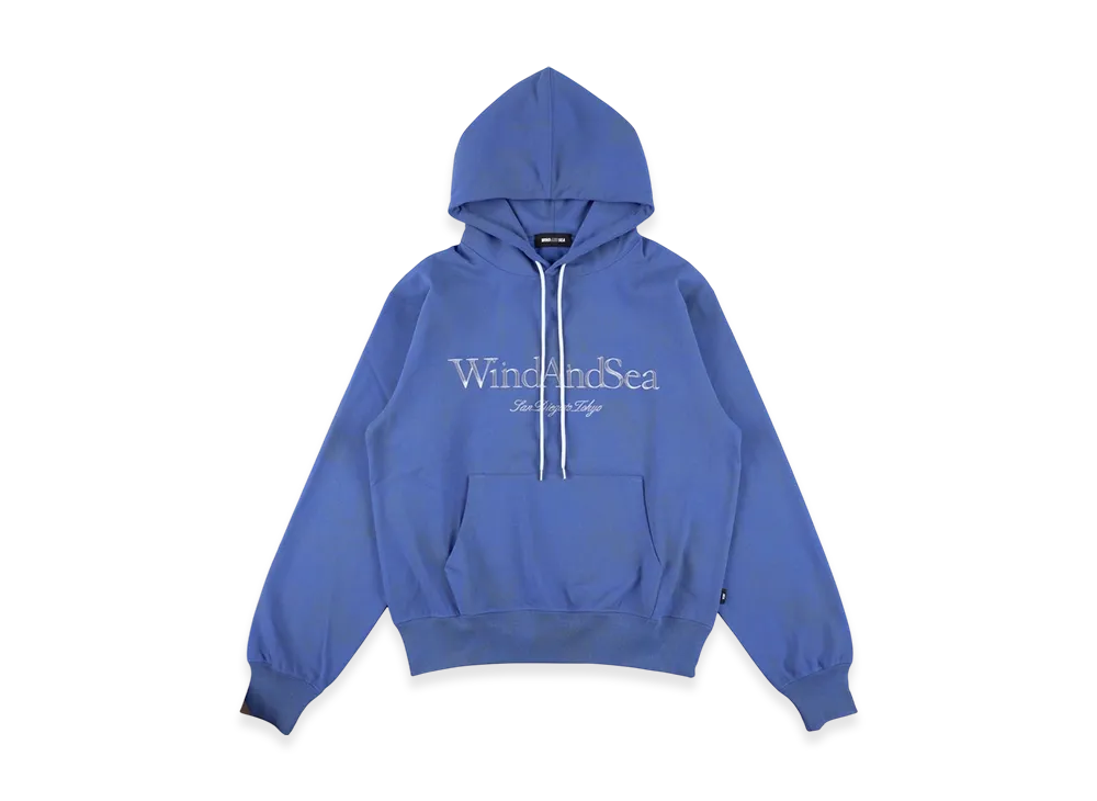 WIND AND SEA Draw Cord Hooded Sweatshirt "Blue"