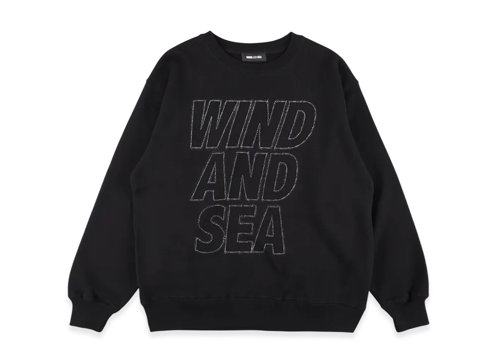 WIND AND SEA Metallic Crewneck Sweatshirt "Black"