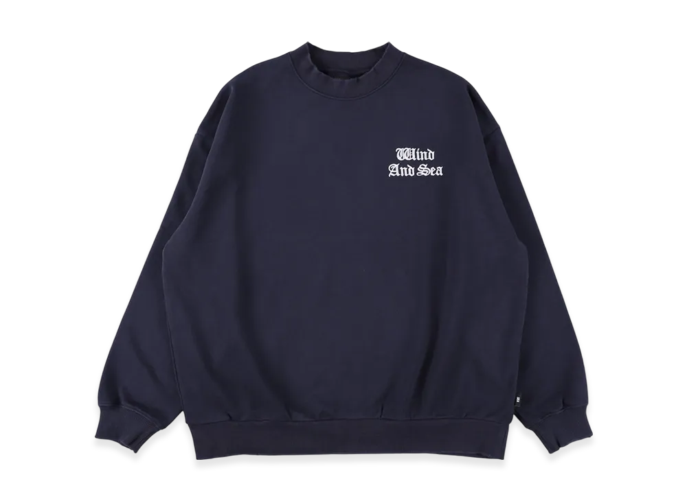 WIND AND SEA Flocky Crewneck Sweatshirt "Navy"