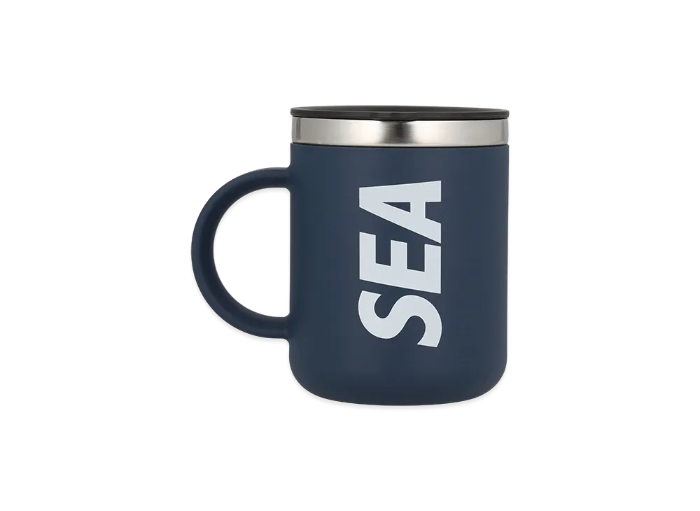 WIND AND SEA 12 oz Closeable Coffee Mug "Indigo"