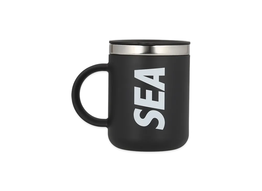 WIND AND SEA 12 oz Closeable Coffee Mug "Black"