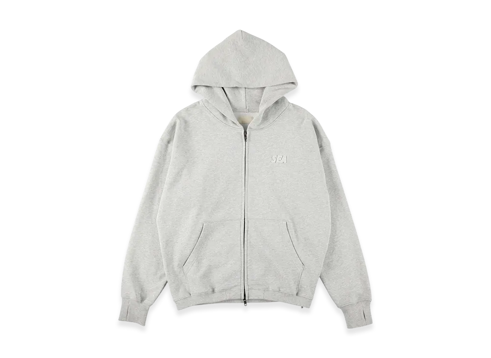 WIND AND SEA Cozy Zip Hooded Sweatshirt "Heather Gray"