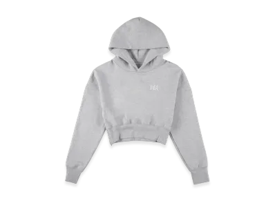 WIND AND SEA Cozy Cropped Hooded Sweatshirt(Ladies) "Heather Gray"