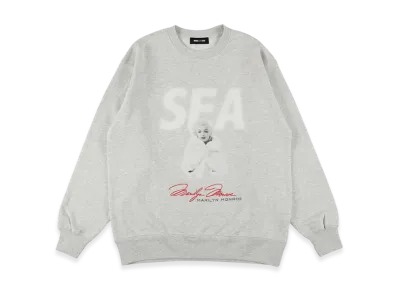 WIND AND SEA x Marilyn Monroe Crewneck Sweat Shirt "Ash"