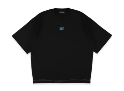 WIND AND SEA Wave Blue Stitch Tee "Black"