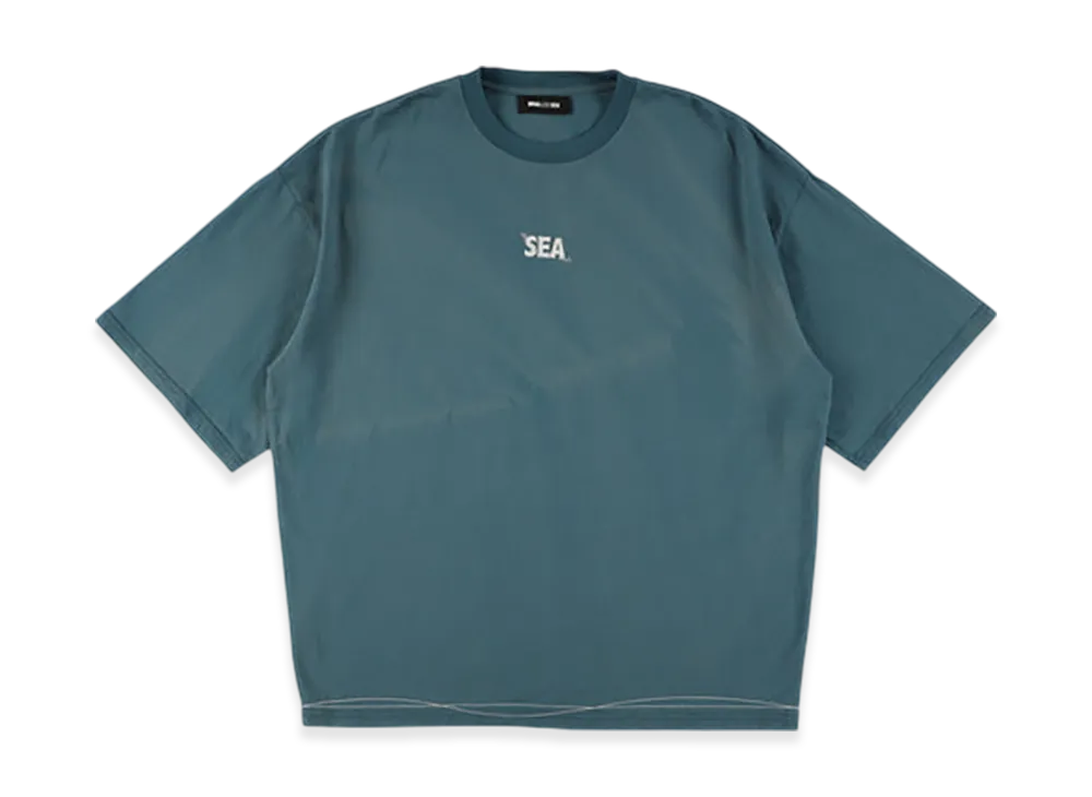 WIND AND SEA Wave Blue Stitch Tee "Blue"