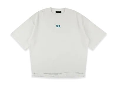 WIND AND SEA Wave Blue Stitch Tee "White"