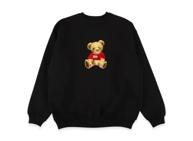 WIND AND SEA Bear Crew Neck Sweatshirt "Black"