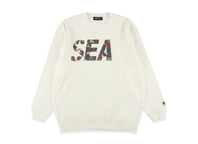 WIND AND SEA Camo Crewneck Sweatshirt "White"