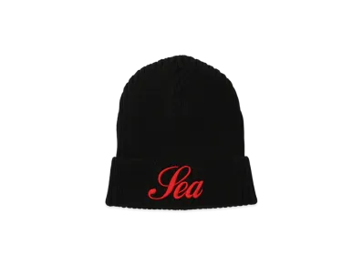 WIND AND SEA Script Knit Cap "Black"
