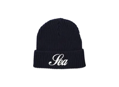 WIND AND SEA Script Knit Cap "Navy"