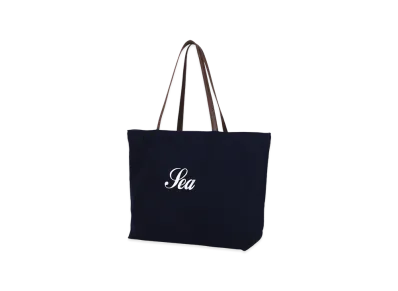 WIND AND SEA Script Tote Bag "Navy"