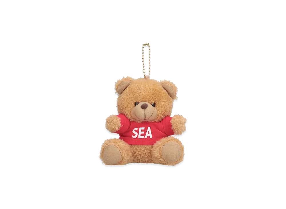 WIND AND SEA Teddy Bear Key Ring "Red"