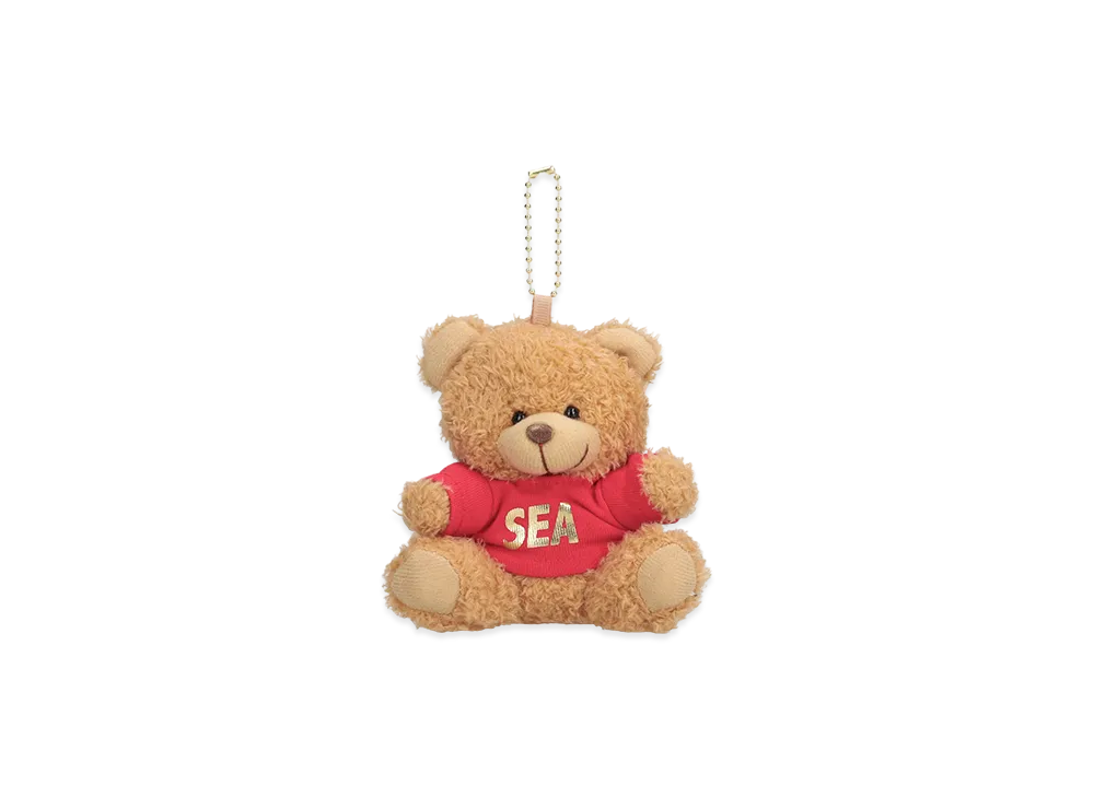 WIND AND SEA Teddy Bear Key Ring "Red Gold"