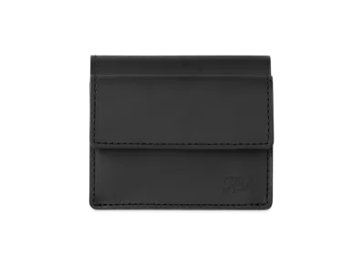 WIND AND SEA Black SEA Leather Flat Card Holder "Black"