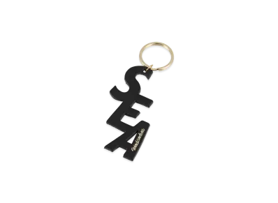 WIND AND SEA Black Leather (S_E_A) Key Holder "Black"
