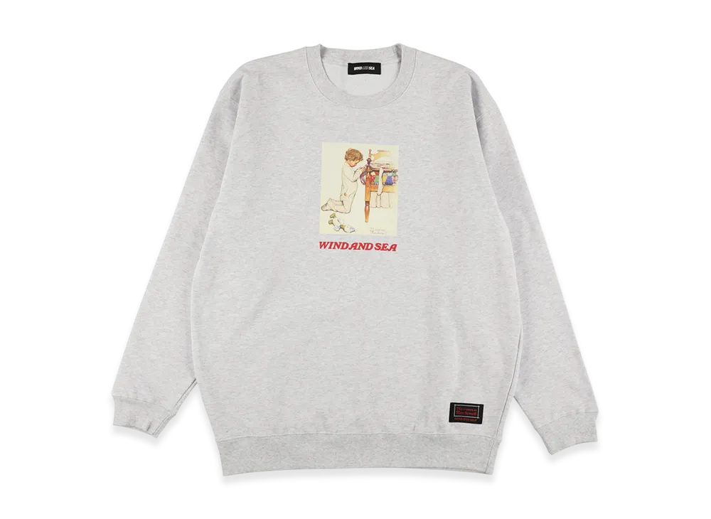 WIND AND SEA x Norman Rockwell Crew Neck Sweatshirt "Gray"
