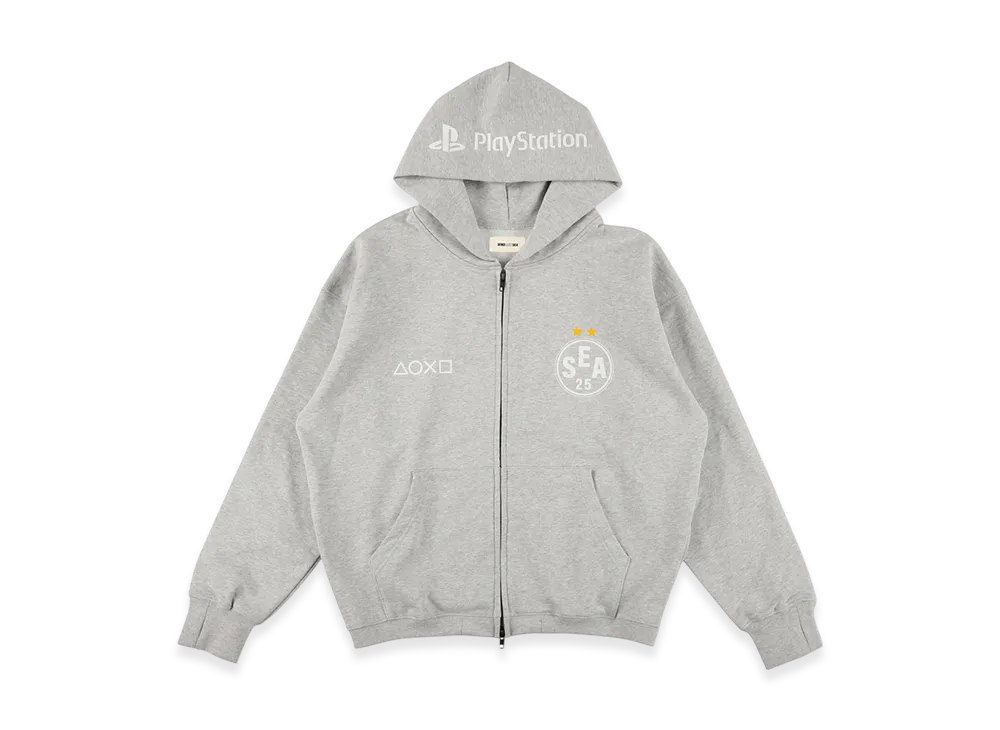 WIND AND SEA x Playstation Team Zip Hoodie "Gray"