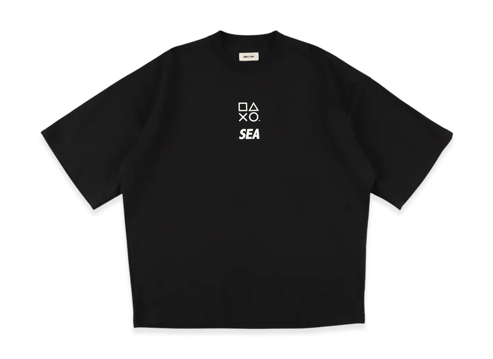WIND AND SEA x Playstation Back Panel Tee "Black"