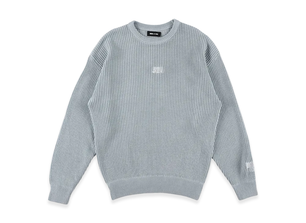 WIND AND SEA Pigment Cotton Knit "Sax"