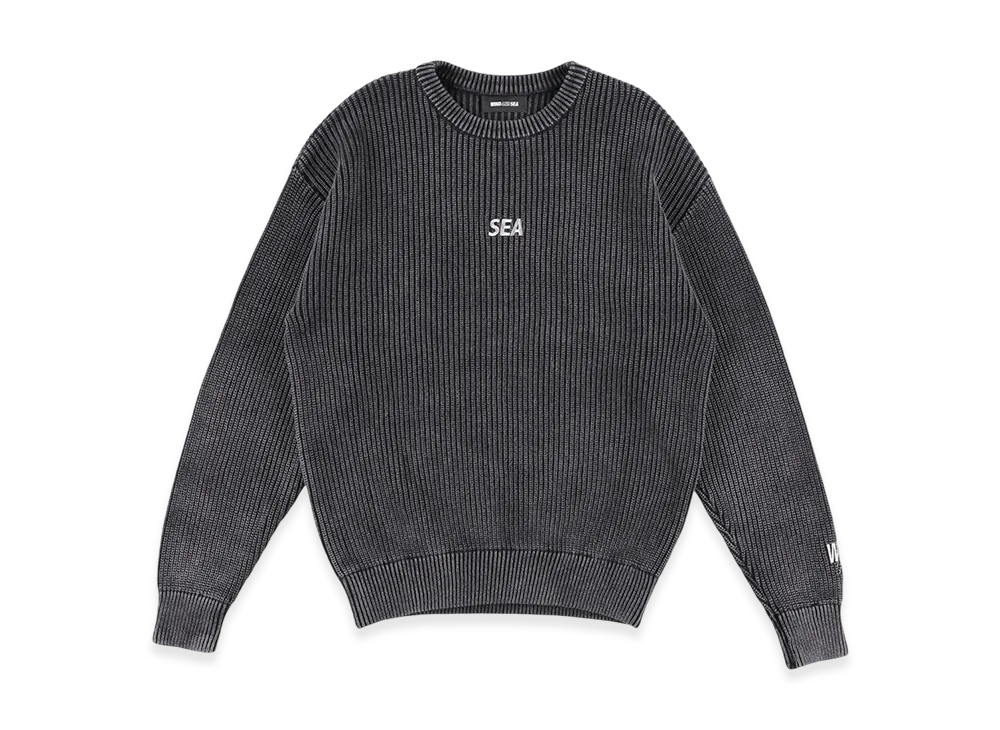 WIND AND SEA Pigment Cotton Knit "Black"