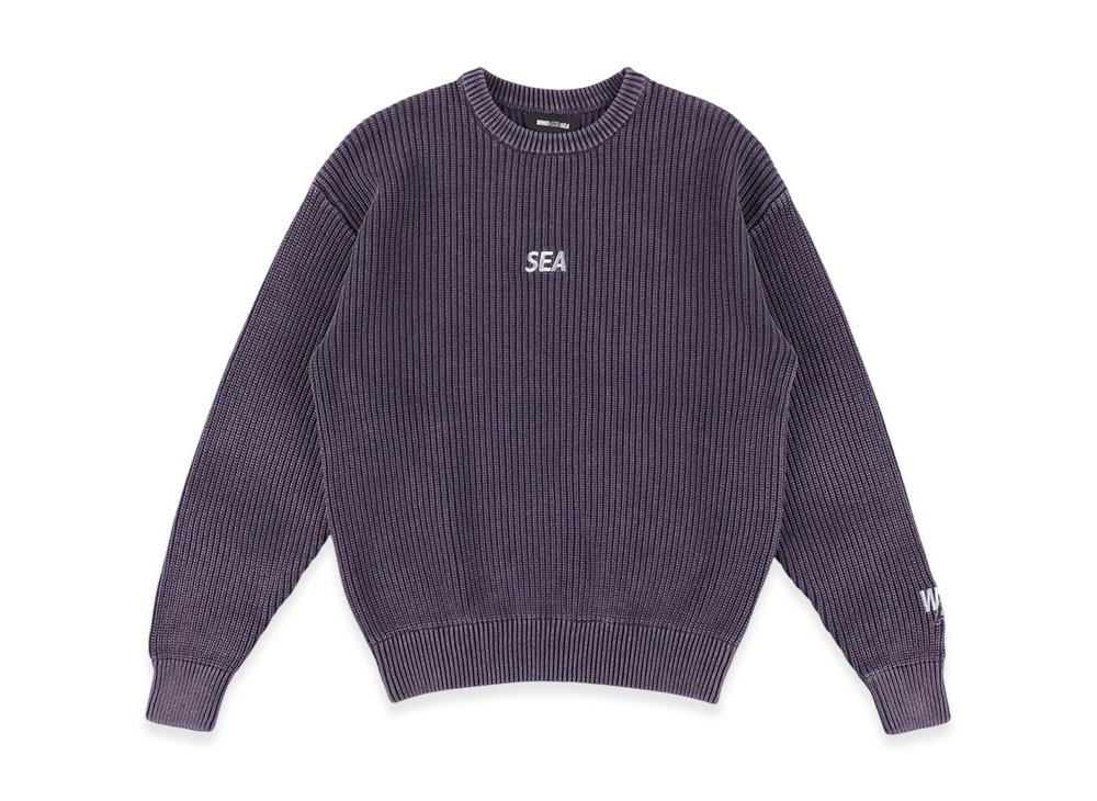 WIND AND SEA Pigment Cotton Knit "Purple"