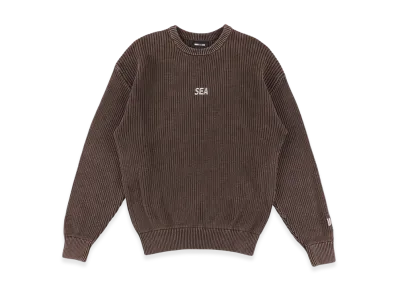 WIND AND SEA Pigment Cotton Knit "Brown"