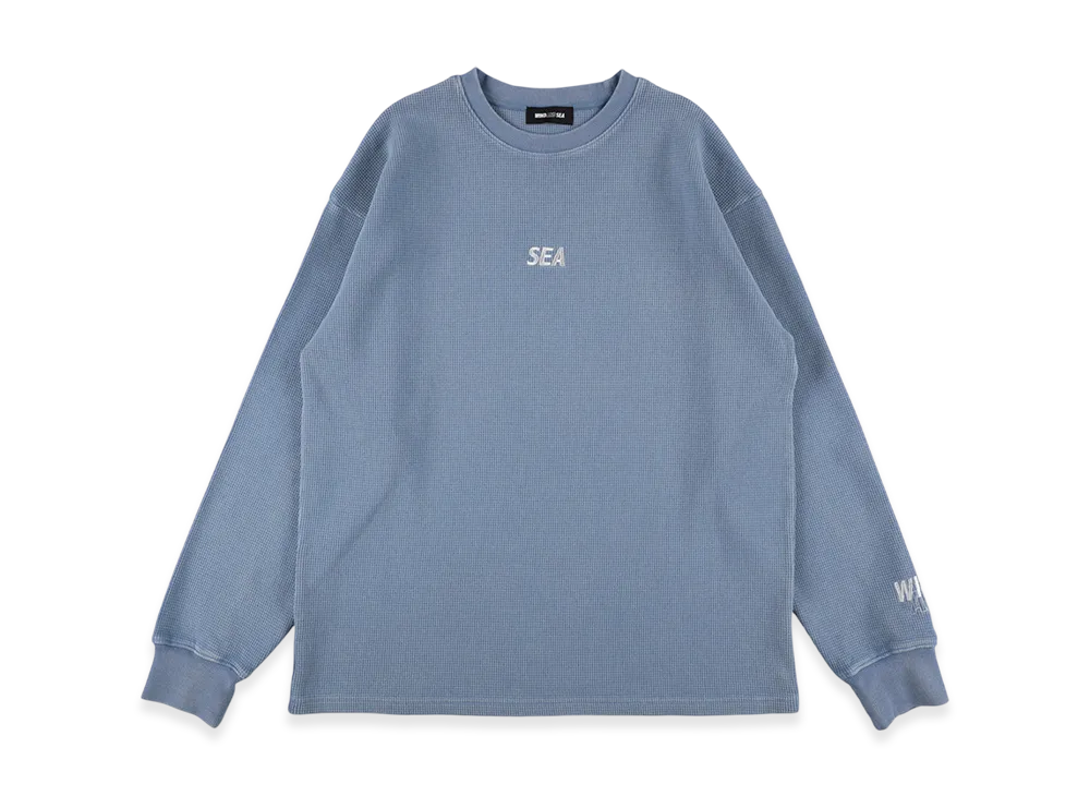WIND AND SEA Heavy Waffle L/S Tee "Dark Sax"