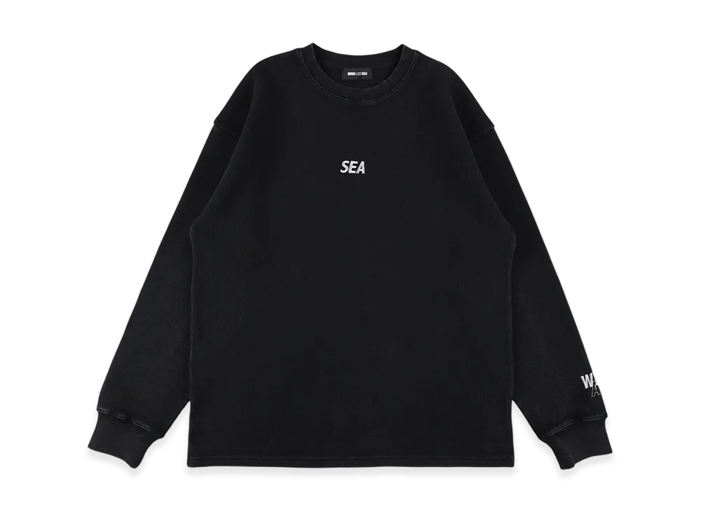 WIND AND SEA Heavy Waffle L/S Tee "Black"