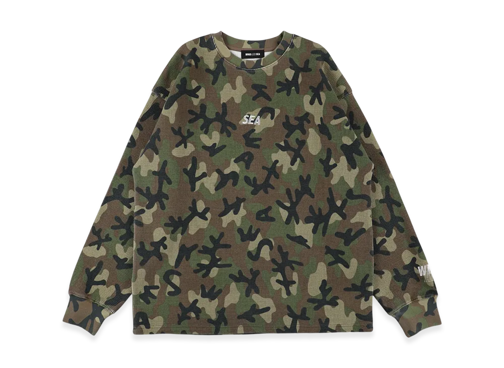 WIND AND SEA Heavy Waffle L/S Tee "Camo"