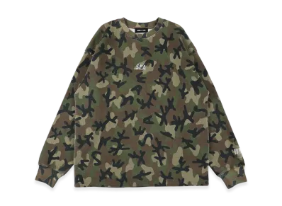 WIND AND SEA Heavy Waffle L/S Tee "Camo"