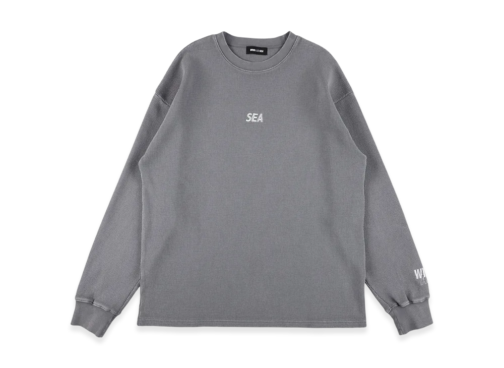 WIND AND SEA Heavy Waffle L/S Tee "Gray"