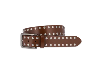 WIND AND SEA Studs Leather Belt "Brown"