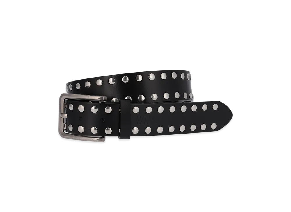 WIND AND SEA Studs Leather Belt "Black"