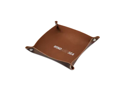 WIND AND SEA Sea Leather Tray "Brown"