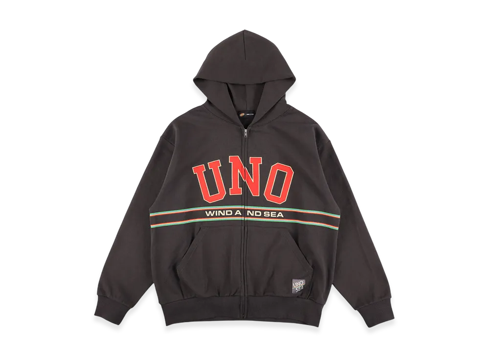 WIND AND SEA x UNO Zip Hoodie "Black"