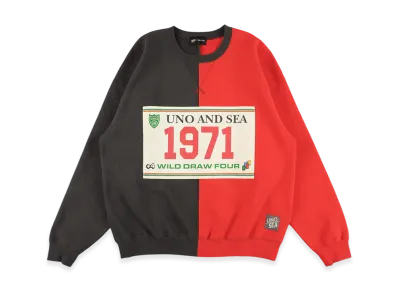 WIND AND SEA x UNO Crew Neck Sweatshirt "Black"