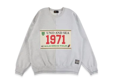 WIND AND SEA x UNO Crew Neck Sweatshirt "Gray"