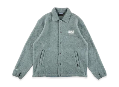 WIND AND SEA Polartec Thermal Boa Fleece Coach Jacket "Sea Blue"