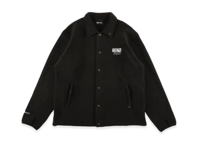 WIND AND SEA Polartec Thermal Boa Fleece Coach Jacket "Black"